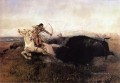 Indios cazando Indios búfalo americano occidental Charles Marion Russell